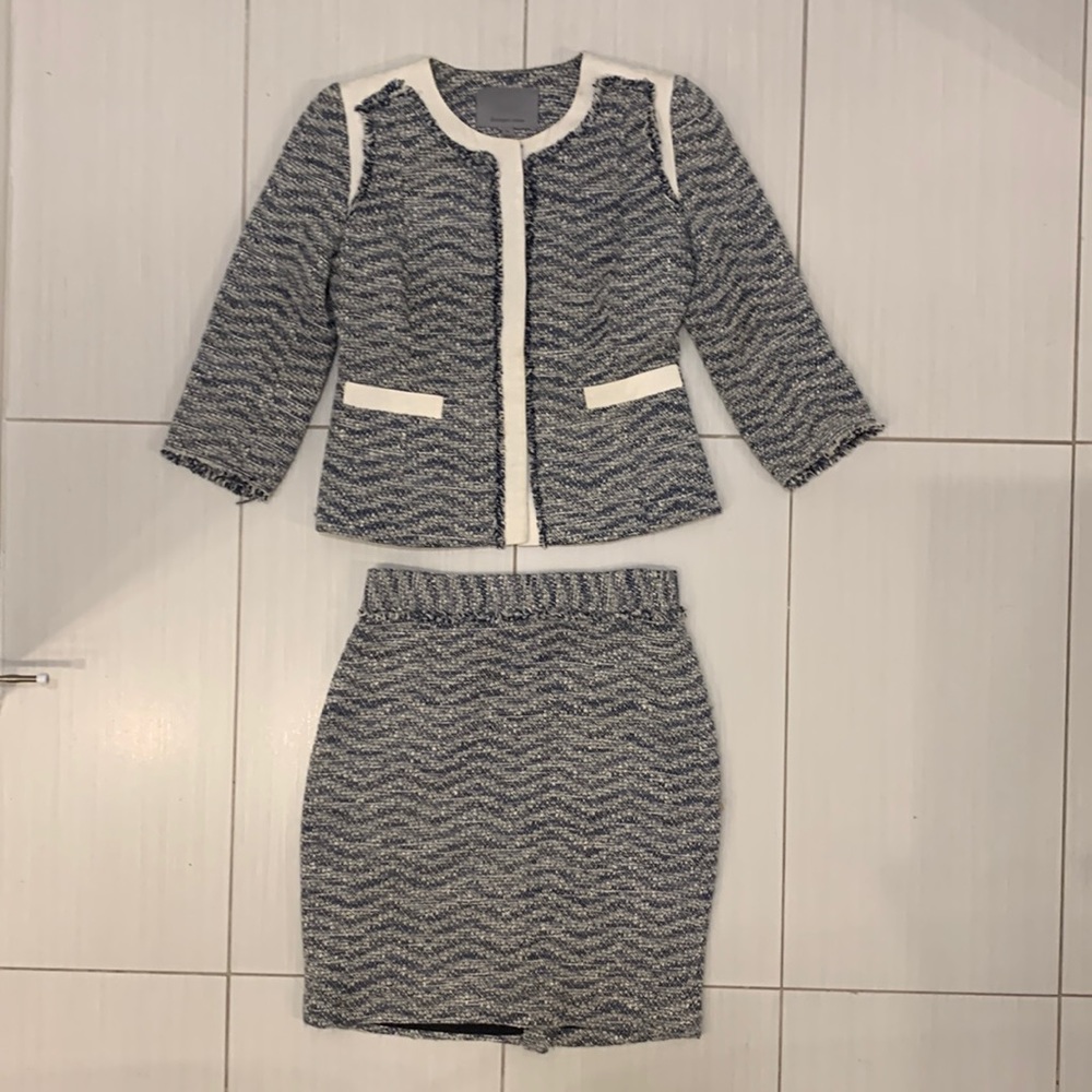 Nordstrom Brand Classiques Entier Blue Woven Inspired Suit